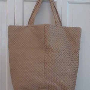 Christopher Kon Elena Large Leather Purse/Tote - Beige - NWT